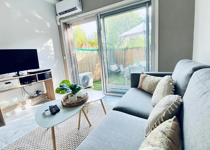 アパート Le Chataignier Modern Center Parking Garden アンティーブ