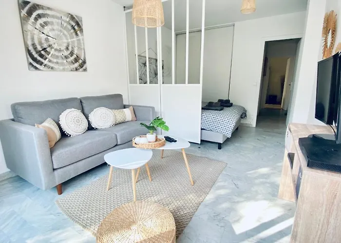 アパート Le Chataignier Modern Center Parking Garden アンティーブ